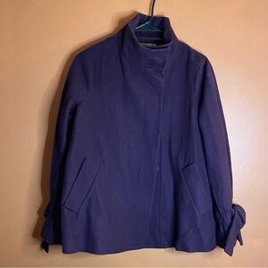 NWOT LOFT Petite Tie Sleeve Swing Coat